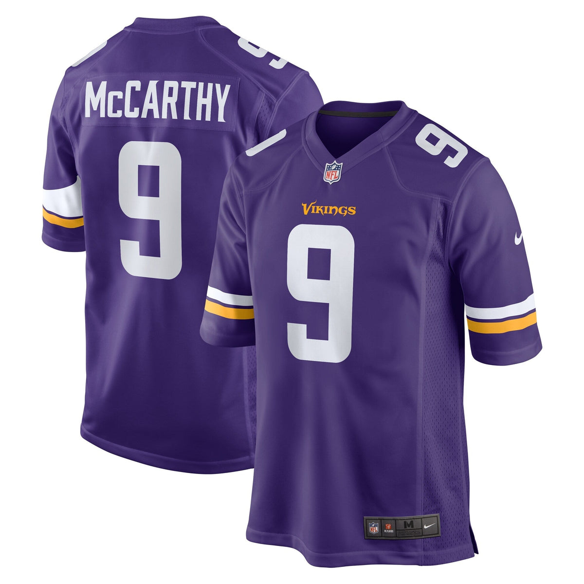 J.J. McCarthy Minnesota Vikings  2024  Draft First Round Pick   Game Jersey - Purple
