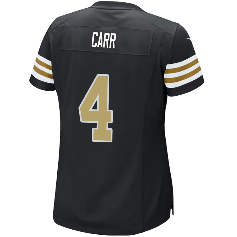 NO.Saints #4 Derek Carr Player Black Game Stitched Football Jerseys