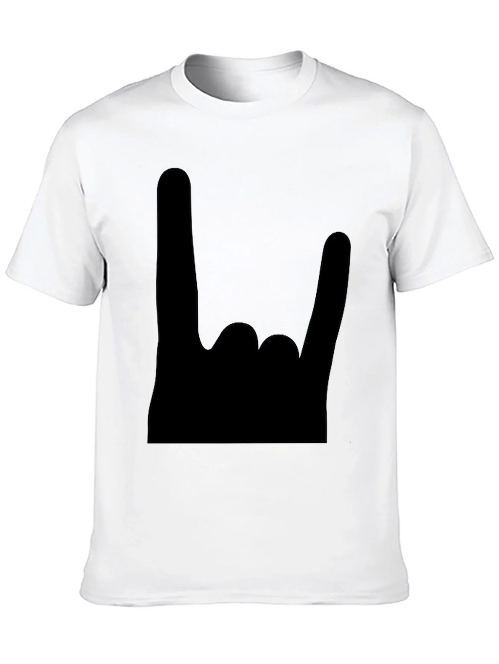 Rock On Black T-Shirt - Heavy Metal Hand Sign