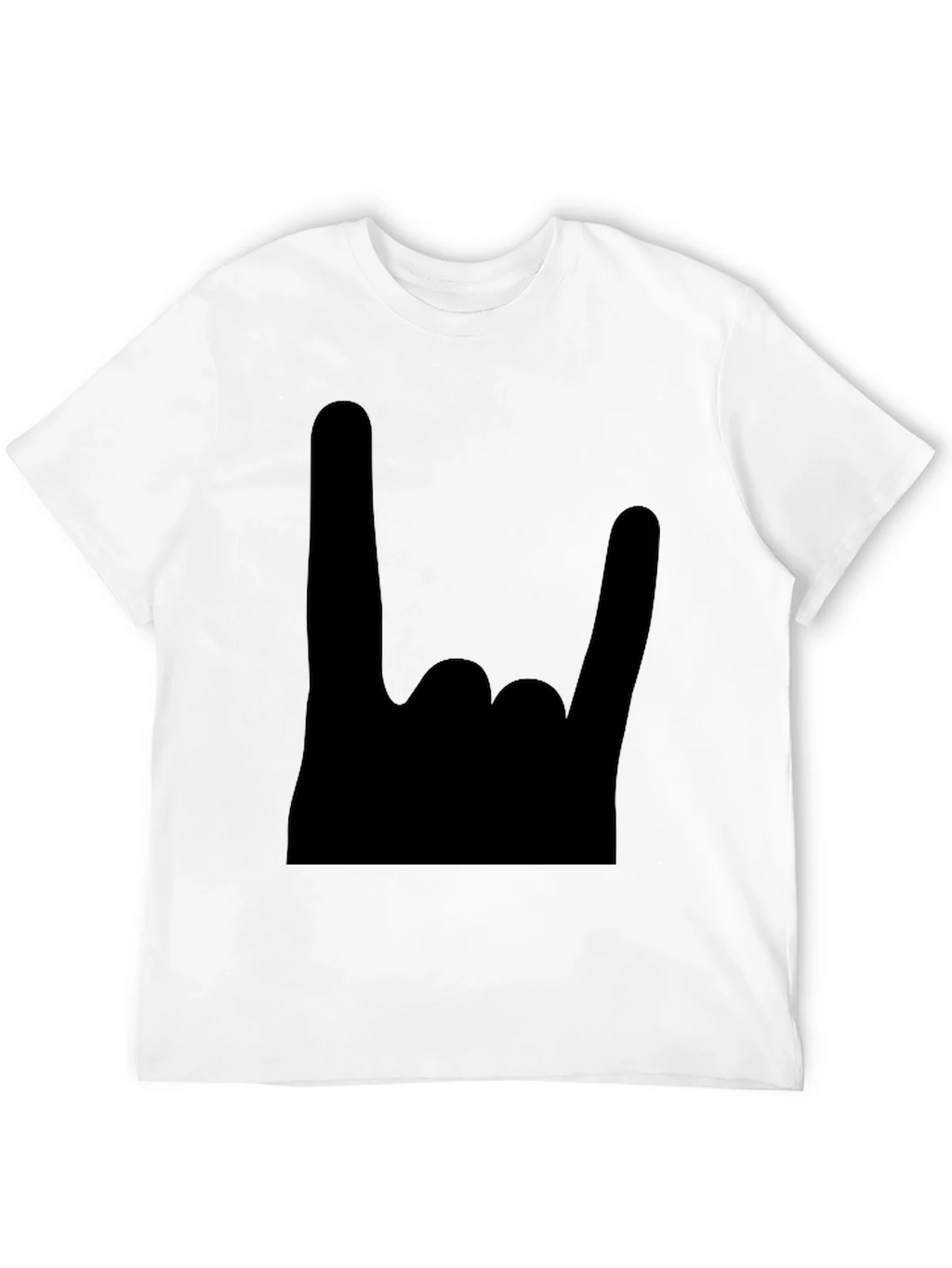 Rock On Black T-Shirt - Heavy Metal Hand Sign