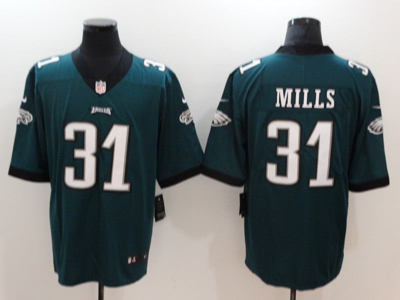Men's Philadelphia Eagles Jalen Mills #31 Midnight Green Game Jersey1