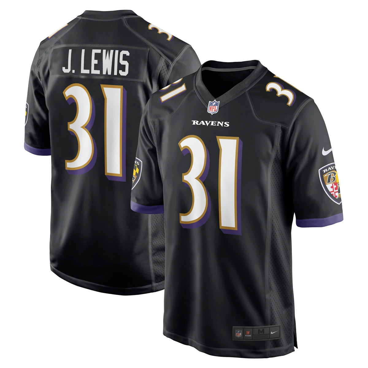 Jamal Lewis Baltimore Ravens  Retired   Jersey - Black