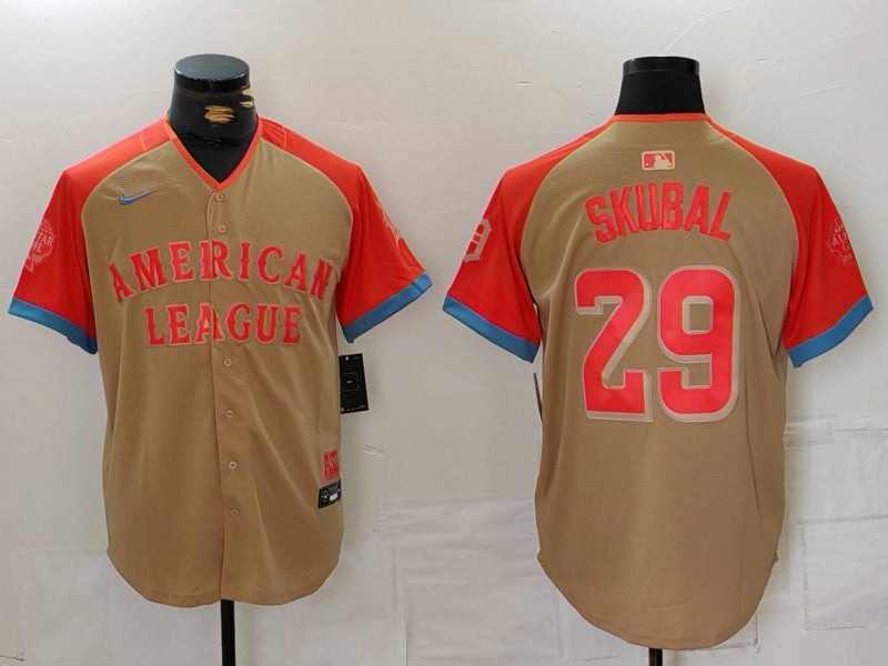 Men's American League Tarik Skubal #29 Cream 2024  All-Star Game Limited Player Jersey1