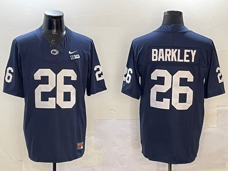 Men's Penn State Nittany Lions John Saquon Barkley #26 Navy Team Player Game Jersey