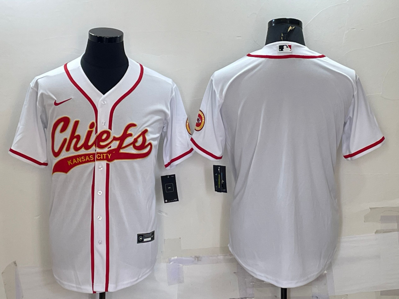 Men's Kansas City Chiefs White Blank Jersey1