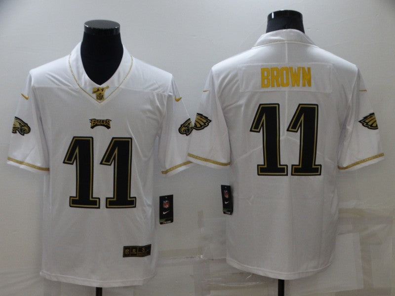 Men's Philadelphia Eagles A.J. Brown #11 White Player Game Jersey1