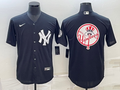 Men's New York Yankees Black Replica Team Jersey1