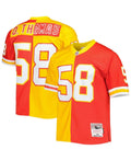 Men's  Derrick Thomas Red, Gold Kansas City Chiefs 1994 Split Legacy Replica Jersey