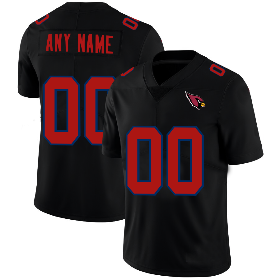 Custom1 Arizona Cardinals Black American Stitched Name And Number Christmas Birthday Gift Football Jerseys