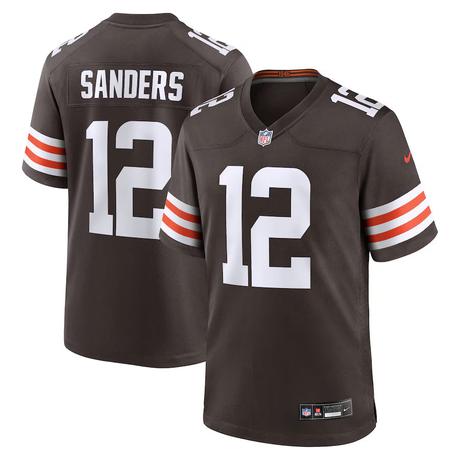 Men's Cleveland Browns Shedeur Sanders  Brown 2025  Draft Game Jersey