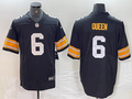 Men's Pittsburgh Steelers Patrick Queen #6 Black Player Game Jersey1