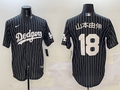 Men's Los Angeles Dodgers Yoshinobu Yamamoto #18 Black Alternate Replica Player Jersey