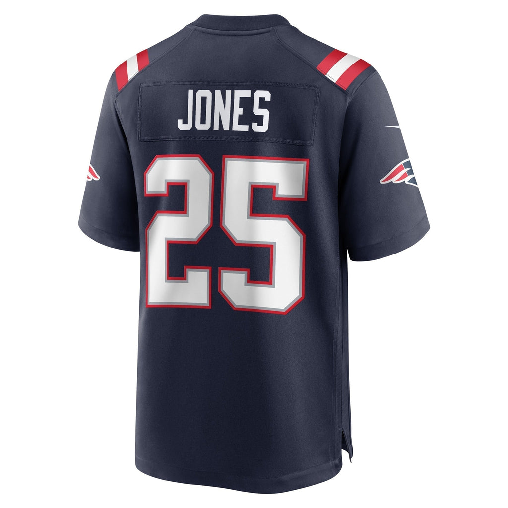 Marcus Jones New England Patriots  Game   Jersey - Navy