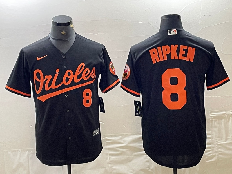 Men's Baltimore Orioles Cal Ripken Jr. #8 Black Replica Baseball Jersey1