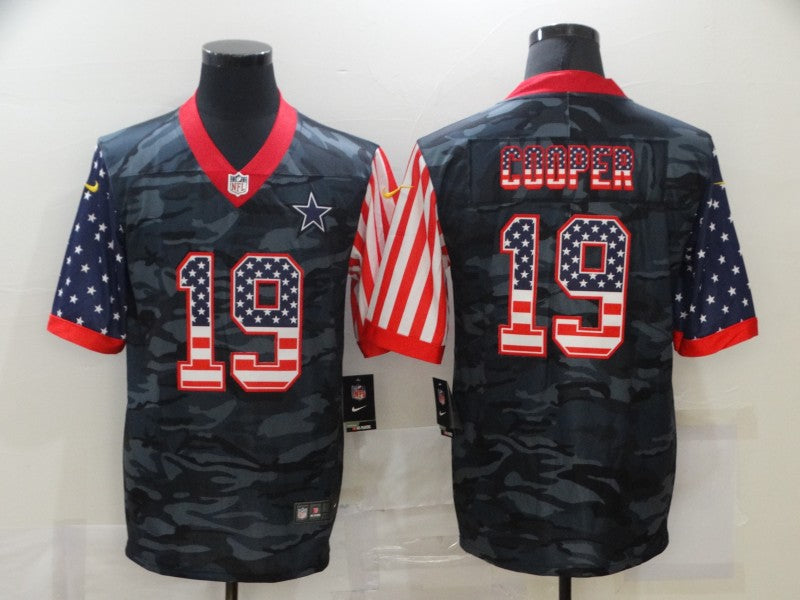 Men's Dallas Cowboys Amari Cooper #19 Gray Camouflage Game Player Jersey1
