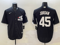 Men's Chicago White Sox Michael Jordan #45 Black Limited Player Jersey1