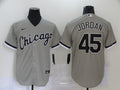 Men's Chicago White Sox Michael Jordan #45 Gray Replica Baseball Jersey1