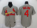 Men's St. Louis Cardinals Yadier Molina #4 Gray Replica Baseball Jersey1
