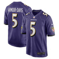 Jalyn Armour-Davis Baltimore Ravens  Game   Jersey - Purple