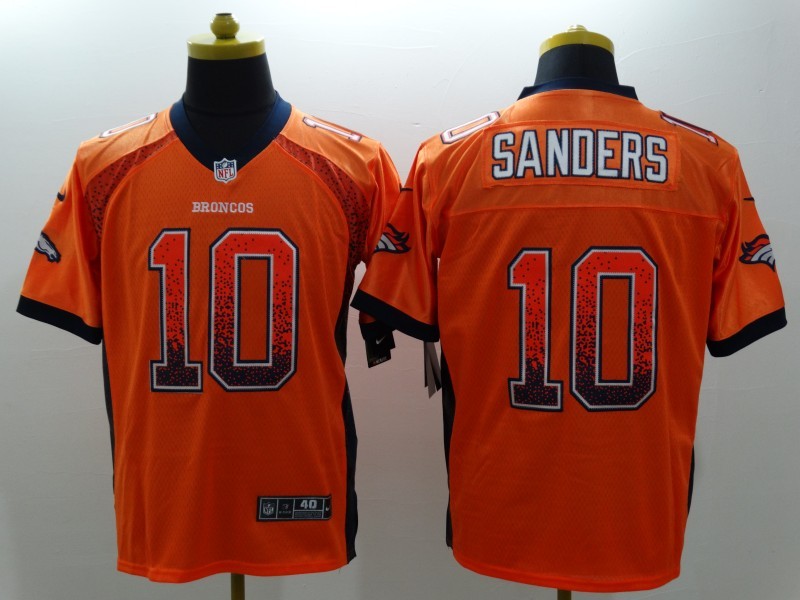 Men's Denver Broncos Emmanuel Sanders #10 Orange Game Jersey1