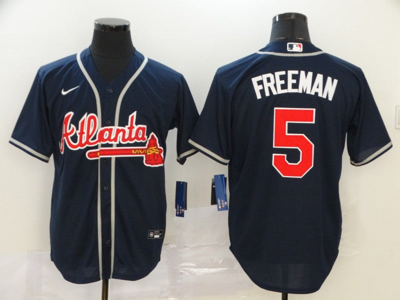Men's Atlanta Braves Freedie Freeman #5  White Replica Jersey