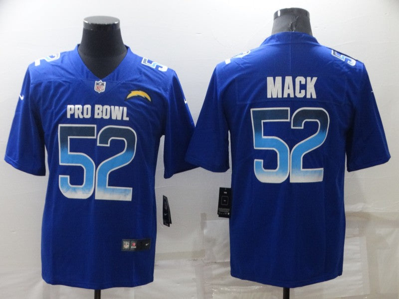 Men's Los Angeles Chargers Khalil Mack #52 Blue ALL STAR Game Jersey1