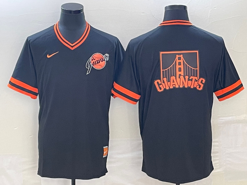 Men's San Francisco Giants Black Replica Player Jersey1