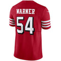 #54 Fred Warner Player SF.49ers Vapor F.U.S.E. Limited Scarlet Football Jerseys