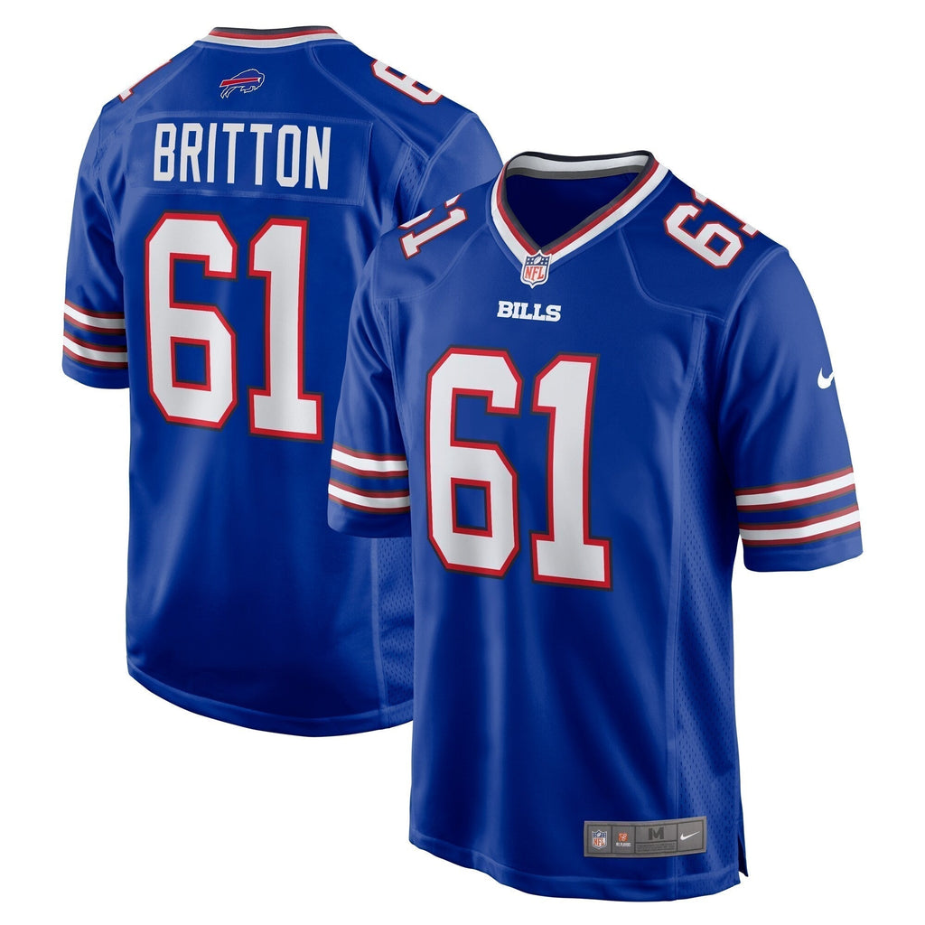 Gunner Britton Buffalo Bills  Game Jersey -  Royal