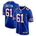 Gunner Britton Buffalo Bills  Game Jersey -  Royal