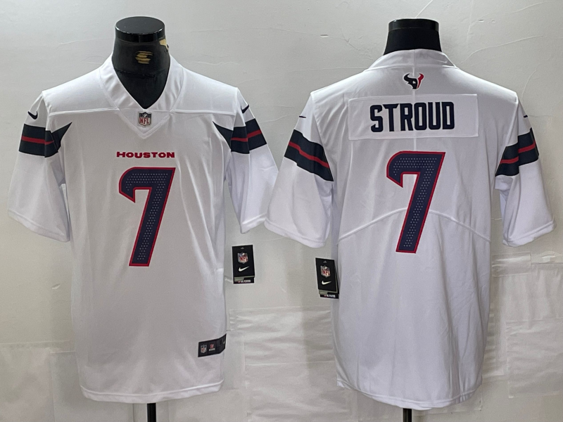 Men's Houston Texans C.J. Stroud #7 White Game Player Jersey