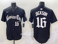 Men's Kansas City Royals Bo Jackson #16 Black Replica Player Jersey