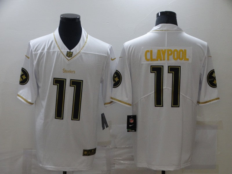 Men's Pittsburgh Steelers Chase Claypool #11 White Alternate Game Jersey1
