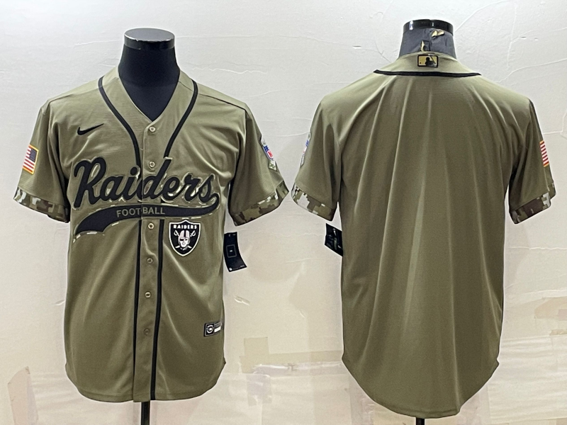 Men's Las Vegas Raiders Olive 2022 Salute To Service Limited Blank Jersey1
