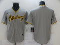 Men's Pittsburgh Pirates Gray Road Authentic Blank Jersey1