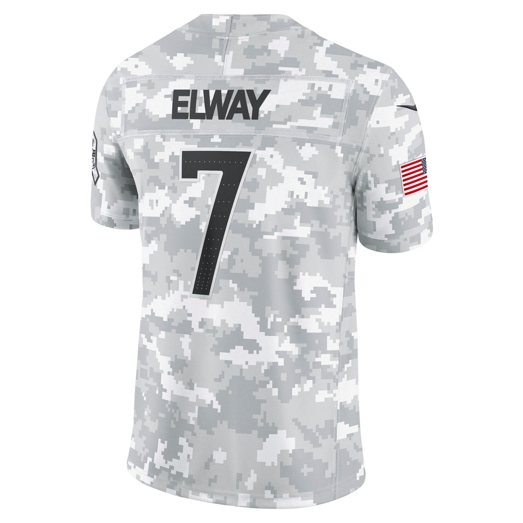 John Elway Denver Broncos  2024 Salute to Service Retired   Limited Jersey - Arctic Camo