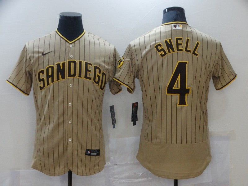 Men's San Diego Padres Wil Myers #4 Khaki Player Stitched Jersey1
