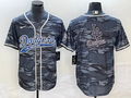 Men's Los Angeles Dodgers Grey Camouflage Team Jersey1 Joint Edition