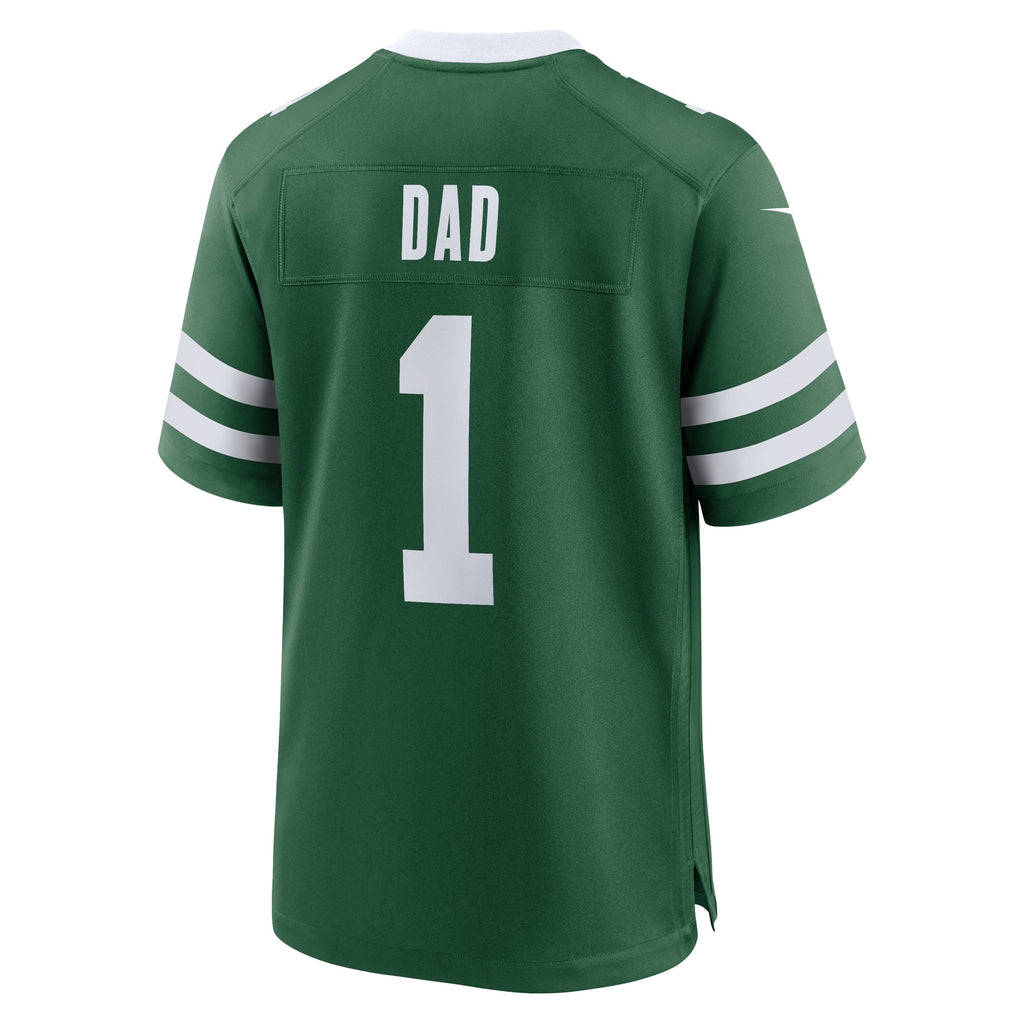 New York Jets  #1 Dad Game Jersey - Legacy Green
