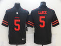Men's San Francisco 49ers Trey Lance #5 Black Game Jersey1