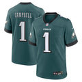 Philadelphia Eagles Jihaad Campbell  Green 2025  Draft First Round Pick Game Jersey