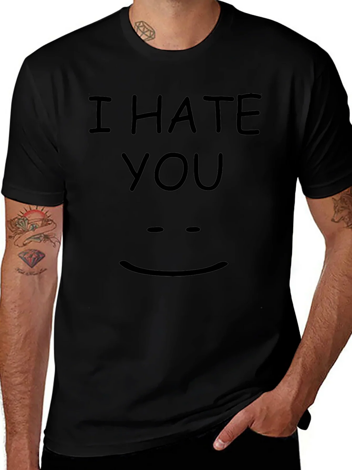 I Hate You Graphic T-Shirt - Funny Anti-Valentines Day Tee