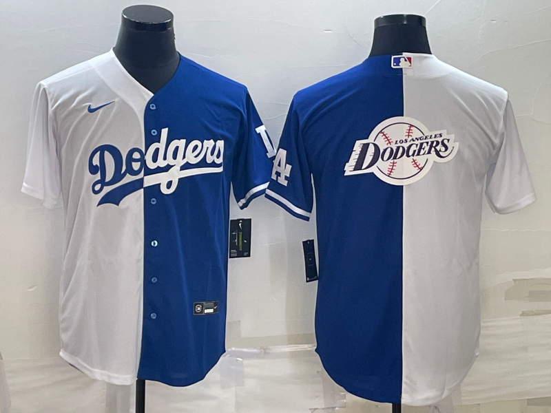 Men's Los Angeles Dodgers White/Blue Replica Baseball Jersey1