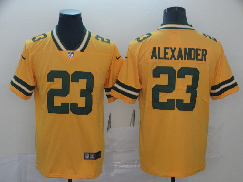Men's Green Bay Packers Jaire Alexander #23 Yellow Inverted Legend Jersey1