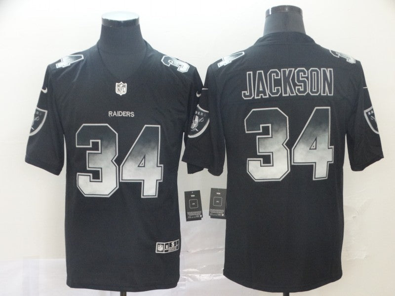 Men's Las Vegas Raiders Bo Jackson #34 Black Authentic Game Jersey1