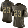 Bills #23 Aaron Williams Green Men's Stitched  Limited Salute To Service Jersey