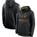 Men's Seattle Seahawks  2020 Salute to Service Hoodie1 Black