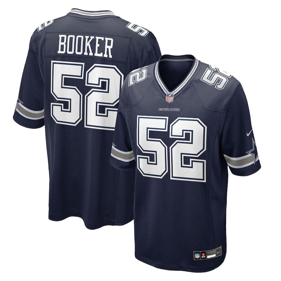 Men's Dallas Cowboys Tyler Booker  Navy 2025  Draft First Round Pick Game Jersey