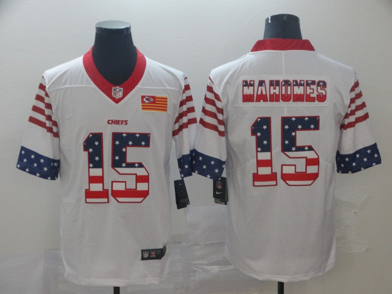 Men's Kansas City Chiefs Patrick Mahomes White Player Game Jersey1