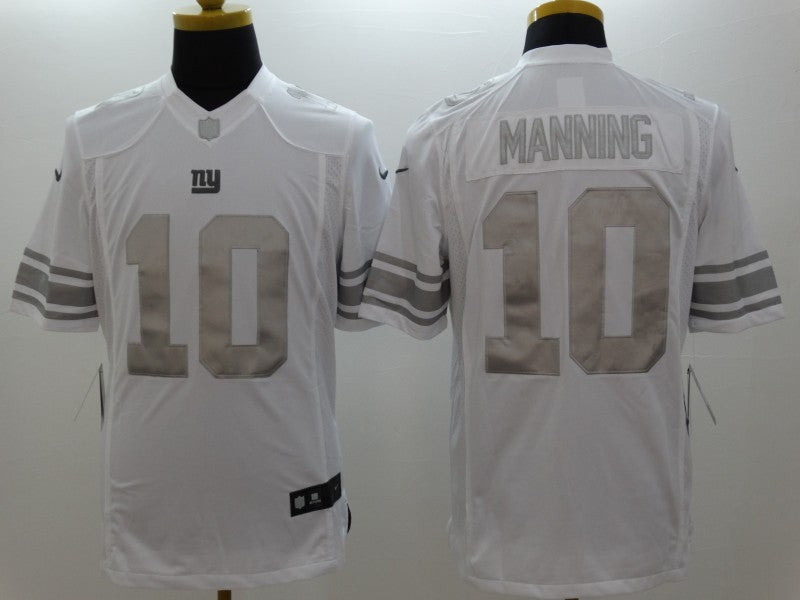 Men's New York Giants Eli Manning #10 White Player Game Jersey1